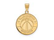 NBA Washington Wizards Large Logo Pendant in 18K Gold And Silver