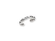 Sterling Silver Antiqued Twist and Dots Toe Ring