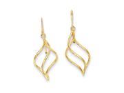 Short Twisted Dangle Earrings in 14 Karat Yellow Gold