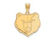 NBA Memphis Grizzlies Large Logo Pendant in 18K Yellow Gold And Silver