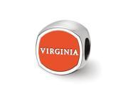 NCAA Sterling Silver U of Virginia V with Swords Bead Charm