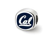 NCAA Sterling Silver U of California Berkeley Cushion Shape Bead Charm