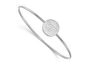 NCAA Sterling Silver Virginia Tech Wire Bangle 7 inch