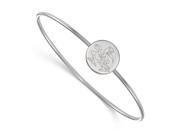 NCAA Sterling Silver University of Miami Slip On Bangle 7 inch