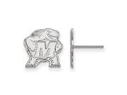 NCAA 14K White Gold Maryland Small Post Earrings
