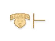 NCAA 18K Gold Plated Silver Baylor University Small Post Earrings