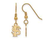 NCAA 18K Gold Plated Silver Florida State University Dangle Earrings