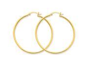 2mm, 14K Yellow Gold Classic Hoop Earrings, 60mm (2 3/8 inch) 2mm, 14K Yellow Gold Classic Hoop Earrings, 60mm (2 3/8 inch)