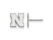 NCAA 14k White Gold University of Nebraska XS Post Earrings NCAA 14k White Gold University of Nebraska XS Post Earrings