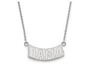 NCAA 10k White Gold U of Alabama Small Pendant Necklace NCAA 10k White Gold U of Alabama Small Pendant Necklace