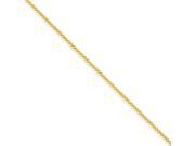 Children's 1mm 14k Yellow Gold Round Solid Wheat Chain Necklace, 14in Children's 1mm 14k Yellow Gold Round Solid Wheat Chain Necklace, 14in