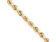 Men's 5mm, 10k Yellow Gold Diamond Cut Solid Rope Chain Necklace, 24in Men's 5mm, 10k Yellow Gold Diamond Cut Solid Rope Chain Necklace, 24in