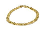 7 14k Yellow Gold Byzantine Bracelet