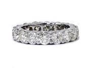 5ct Prong Diamond Eternity Ring 14K White Gold