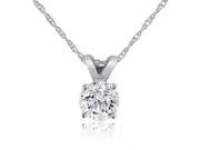 1 6ct Solitaire Real 14K Diamond Pendant Necklace