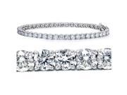11ct Lab-Created Diamond Tennis Bracelet 18K White Gold 7 11ct Lab-Created Diamond Tennis Bracelet 18K White Gold 7