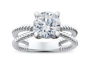 1 1 2 ct Solitaire Diamond Engagement Ring 14K White Gold Enhanced