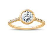 1 ct Charlotte Diamond Engagement Ring 14k Yellow Gold Lab Grown Bezel Round