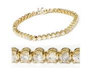 F G SI 5 Ct Diamond Tennis Bracelet 14k Yellow Gold 7 11.4 Grams