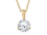 1 4 ct Solitaire Lab Grown Diamond Pendant available in 14K and Platinum