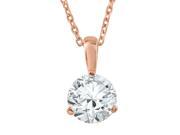 1 3 ct Solitaire Lab Grown Diamond Pendant available in 14K and Platinum