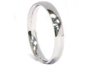 3mm Palladium Plain High Polished Wedding Band Ring