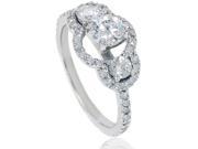1 1 4ct Diamond Three Stone Engagement Ring 14K White Gold