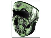 Zan Headgear Full Face Neoprene Mask Glow In The Dark Skull