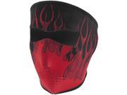 Zan Headgear Full Face Neoprene Mask Red Flames