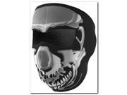 Zan Headgear Full Face Neoprene Mask Chrome Skull
