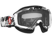 Scott USA Hustle Snowcross Goggles Tiger Black White Rose Lens