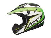 Gmax GM46.2X Coil MX Offroad Snocross Helmet Matte Black White Green XS