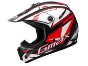 Gmax GM46.2Y Traxxion Youth MX Offroad Snocross Helmet Black Red White SM