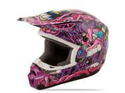 FLY Racing Kinetic Jungle 2015 Youth MX Offroad Helmet Purple Pink YMD