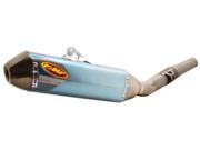 FMF Racing Factory 4.1 RCT Slip On Muffler W Titanium Mid Pipe Dual Anodized Blue W Carbon Tip 041498