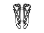 Battistinis Custom Cycles Wireframe Floorboards Front Black Chrome 50 826