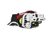 Alpinestars GPX 2014 Mens Leather Gloves Black Red Yellow 2XL