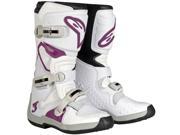 Alpinestars Stella Tech 3 Womens MX Boots White Violet 10 USA
