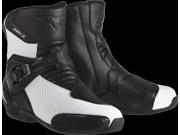 Alpinestars SMX 3 Mens Vented Motorcycle Boots Black White 38 Euro