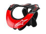 Alpinestars BNS Tech Carbon Neck Support Anthracite Red White LG XL