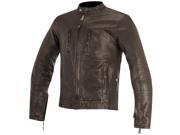 Alpinestars Brass Mens Leather Jacket Brown LG