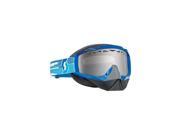 Scott USA Hustle Snowcross Goggles Blue Chrome Lens
