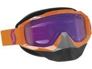 Scott USA Hustle Snowcross Goggles Oxide Orange Purple Chrome Lens