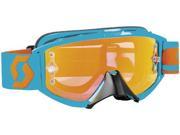 Scott USA 89 Si Pro Youth MX Offroad Goggle Oxide Blue Orange Chrome Lens