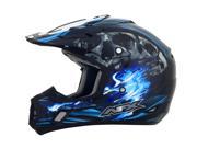 AFX FX 17 Inferno MX Offroad Helmet Black Blue Multi SM