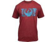 Dragon Smear Mens Short Sleeve T Shirt Brick Red Blue LG