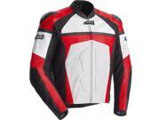 Cortech Adrenaline Leather Jacket Red White LG