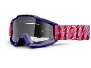 100% Accuri Youth Goggles Clear Lens Sultan Pink Purple Strap