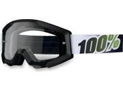100% Strata 2013 MX Offroad Clear Lens Goggles Black Lime