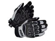 Cortech Accelerator Series 3 Leather Gloves Black Silver XL